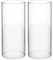 Lot de 2 Bougeoir Cylindriques en Verre, Bougeoir en Verre sans Fond, Bougeoir Transparent Hurricane pour Pilier, Grand Tube Ouvert Diamètre 7,5 cm, Hauteur 15,2 cm