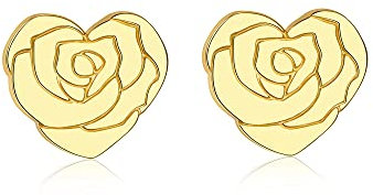 Ohrringe, Ohrstecker Rosegold Mode Geschnitzte Herz Ohrringe Silber 925 Ohrringe Damen Schmuck Ohrringe Rosegold Valentinstag Hochzeit Jahrestag Geburtstagsgeschenk für Frauen Freundin Mutter Mädchen