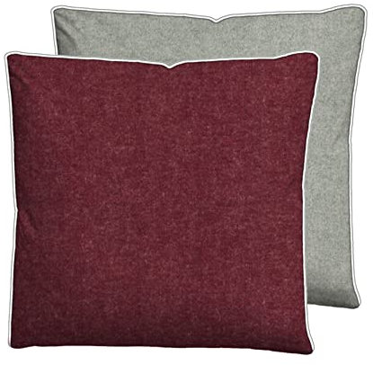 biberna 0840500 Wende-Bettwäsche Kopfkissenbezug Melange-Flanell 1x 40x40 cm Burgund