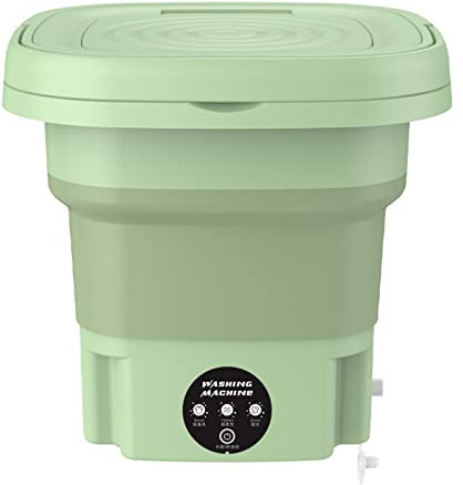 Auveach Mini lavatrice Portatile Pieghevole 8L Automatica da Campeggio Viaggio per Biancheria Intima Abbigliamento Leggero Timer Regolabile a Tre Velocità
