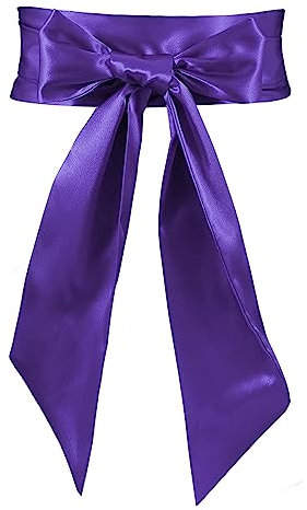 JasGood Vestido de mujer con faja, cinturón de novia, cinturón de satén para fiestas, ocasiones especiales, 3,7 pulgadas de ancho, talla única para todos, M-lila., Talla única