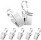 50 Stück Vorhang Clips Metall Curtain Clips Gardinenhaken zum seilklammern rostfrei gardienenklammer vorhangklipsvorhangklammern Clips mit Haken für Gardinen Vorhänge Duschvorhang(Edelstahl)