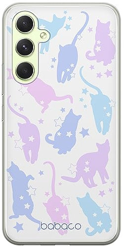 BABACO ERT GROUP custodia per cellulare per Samsung A54 5G originale e con licenza ufficiale, modello Cats 016 adattato in modo ottimale alla forma dello smartphone, custodia in TPU