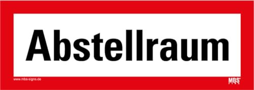 Aufkleber „Abstellraum“ Hinweis Schild Tür Folie ähnl. DIN 4066 | Größe wählbar Made in Germany, Größen Name: 29,7 x 10,5 cm