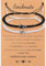 DIVINA VITAE Matching Couples Bracelets Adjustable Boyfriend Girlfriend Bracelets Woven Thread String Promise Bracelet for Her Him Women Men(Black + White)