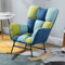 MEHWSUR Samt-Schaukelstühle for Kinderzimmer, Glider Rocker for Babyzimmer mit Massivholzgestell, moderner Stillstuhl, Akzentsessel, bequemer Beistellstuhl mit hoher Rückenlehne (Color : Blue-2)