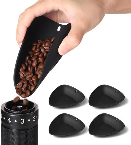 Bincoo Flexible Silicone Coffee Bean Dosing Cup, Weigh Coffee Bean Container, No Mess Pouring, Compatible as a Weighing Tray,Set of 4