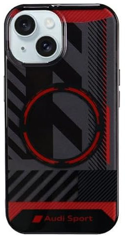 Audi IML Sport Case Hülle für iPhone 15/14 Plus Plus 6.7 Schwarz hardcase AU-IMLMIP15M-RSQ/D2-BK