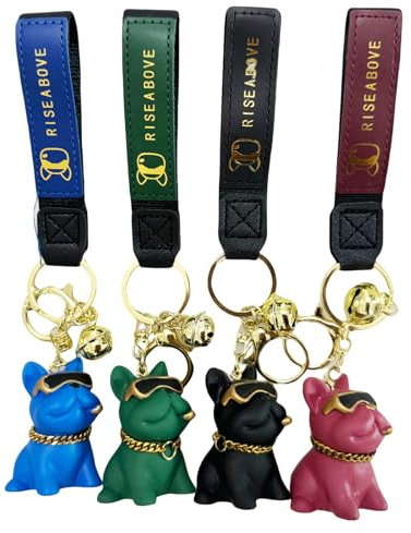 kengee Schlüsselanhänger Hund Auto Personalisiert Leder Autoschlüsselanhänger Autoschlüssel Autoanhänger Kuscheltier Anhänger Reflektoren Autospiegel Coole Schlüsselbund Car Deko Keychain Lustig