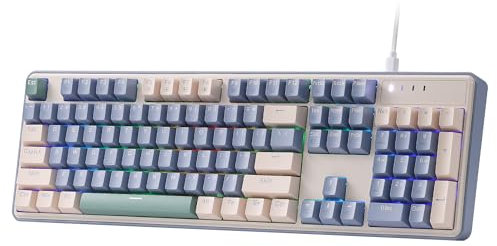 Redragon K685 104 Keys Wired Gasket RGB Gaming Keyboard, 100% Layout Mechanical Keyboard w/Hot-Swap Socket, Sound Absorbing Pads & Linear Custom Switch
