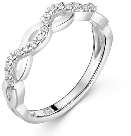 MATERIA Zirkonia Ring Silber 925 Damen - Verlobung Hochzeit Sterlingsilber SR-93-54