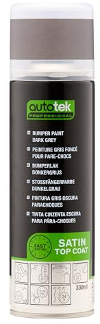 Autotek Professional Dark Grey Bumper and Trim Spray Paint, 300 ml