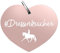 Soulhorse Marke Pferd Pony Hunde Glücksmarke Pferdemarke Gücksbringer Schutzengel Sattel Herz Trense Zaumzeug Vorderzeug Schlüsselanhänger Talisman für Tiere und Menschen (Rose, Dressurkracher)