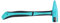 Blacksmith Hammer, Carbon Steel TPR Handle Multi Functional Forging Hammer for Blacksmith Engineers Woodworkers (Medium 4.75L)