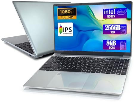 IJKKJI 15.6-inch Laptop,Laptop Computer, 15.6 Inch Laptops, 8GB DDR4 RAM 256GB SSD, Celeron N5095, Computers with Win 11, 1920 x 1080 Display, Type-C, HD for Businesses and Students
