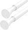 2Pcs Extendable Curtain Poles 58-120cm Tension Rod White Adjustable Tension Rods for Curtains Shower Curtain Pole No Drilling Spring Tension Rod for Window,Wardrobe and Bathroom