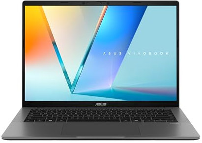 ASUS Vivobook S 14 S3407QA-KP014W Copilot+ PC - ORD.Portátil 14 WQXGA (Qualcomm Snapdragon X (X1-26-100), 16GB RAM, 1TB SSD, Qualcomm Adreno GPU, Win 11 Home) Gris Mate - Teclado QWERTY español