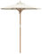 vidaXL Parasol Crème Blanc 180X230 cm Bambou Réglable Tissu Anti-UV Portatif Ombre de Terrasse Grand Canopée Extérieure Parasol de Plage Résistant à l'eau