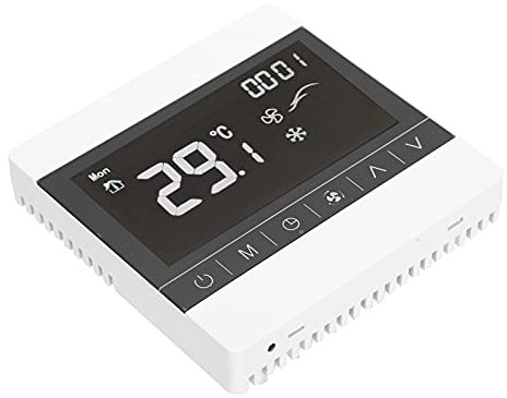 Brrnoo Thermostat Reptile, Thermostat Numérique Plage de Contrôle 5 à 35 ℃ Mesure 0 à 99 ℃ Écran Tactile