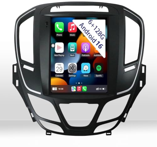 [6+128GB] 9.7 Zoll Android 16 Autoradio für Buick Regal Opel Insignia 2014-2018 Radio Carplay Stereo Wireless Car Play GPS Auto Navi Bildschirm Bluetooth Navigation Player Touchscreen