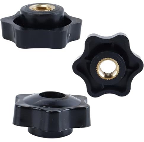 Durlo 6PCS Star Grip Wing Nuts M10 Thread, 38mm Head Diameter, Plastic Hand Knob Nuts for Machinery, Furniture and Equipment