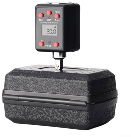 Adaptateur de clé dynamométrique numérique pour clés à cliquet 0,6 cm, 1 cm, 1,3 cm, 1,9 cm, très résistant 0,3 à 600 Nm avec modes crête et trace, audible (6,35 mm)