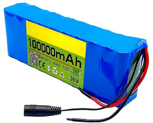 36V 10Ah Batteries pour vélo, Ebike Batterie 36V 10000MAh avec Chargeur Haute Puissance Batterie de vélo électrique for Batterie 100W 250W 350W 400W 500W Motors