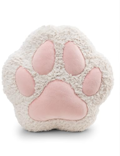 NICI Kissen Pfote 35x35cm - weiß - 63079 | Flauschiges Kuscheltierkissen für Kinder und Erwachsene, Plüschkissen ideal für Zuhause, Kindergarten oder unterwegs