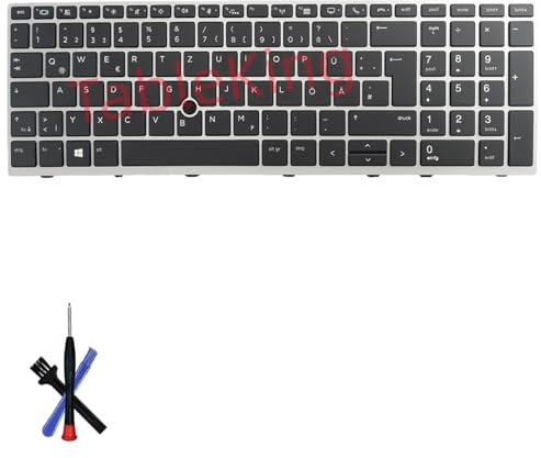 Ersatztastatur mit Hintergrundbeleuchtung für HP EliteBook 850 G5 850 G6 855 G5 750 G5 755 G5 ZBook 15u G5 ZBook 15u G5 ZBook 15u G6 (German)