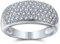 Personalisierte Micro Pave Aaa Cubic Zirconia Cocktail Jahrestag Breite Cz Pave Jahrestag Erklärung 1/2 Eternity Dome Hochzeit Band Ring Für Frauen .925 Sterling Silber Anpassbar