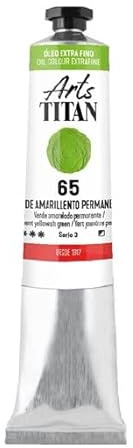 ÓLEO VERDE AMARILLO PERMANENTE TITAN Extrafino 6 - 20ml. Nº 65