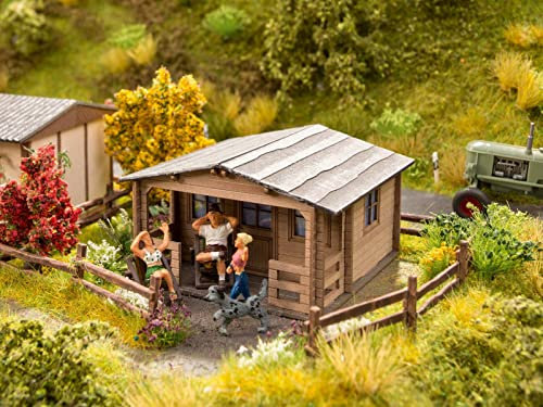 NOCH Schrebergartenhaus, Laser-Cut Minis Bausatz, 2,9 x 2,8 cm, 1,8 cm hoch, perfekt für Spur N Modelleisenbahn Landschaftsgestaltung