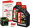 Motul 10W-40 Öl + HiFlo Ölfilter für Yamaha Raptor 700 /SE (YFM 700 R), 06-15 - Ölwechselset inkl. Motoröl, Filter, Dichtring
