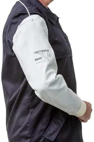 Safetop 20400 - Mangas crupon vacuno gris al hombro para soldar -par