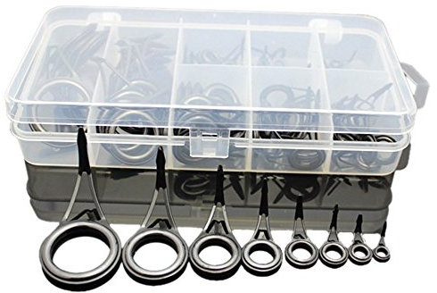Rutenringe-Set, verschiedene Größen, Reparatur-Set, für Angelrute, Angeln, 75-teiliges Set