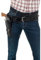 Smiffys Adult Faux Leather Single Holster with Belt, Black , Cowboys and Indians Fancy Dress, Adult Dress Up Accessories