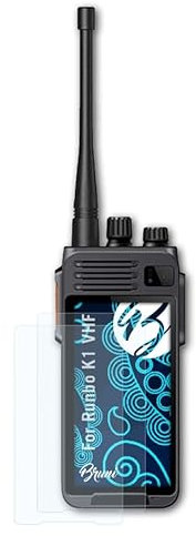 Bruni Schutzfolie kompatibel mit Runbo K1 VHF Folie, glasklare Displayschutzfolie (2X)