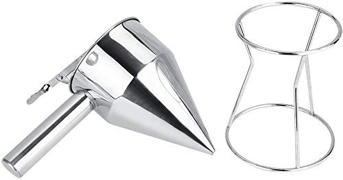 Dispensador de Embudo de Acero Inoxidable,Embudo de Crema,Dosificador de Chocolate con Bastidor para la Cocina Moderna del Hotel, Pastelería, Panadería,Tienda de Jugos