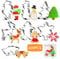 Christmas Cookie Cutter, Joyoldelf 7 Piece Christmas Cutters Stainless Steel Gingerbread Boy, Christmas Tree, Snowflake, Reindeer, Snowman, Santa Claus, Bell for Kids, 100 Pack Free Candy Bag