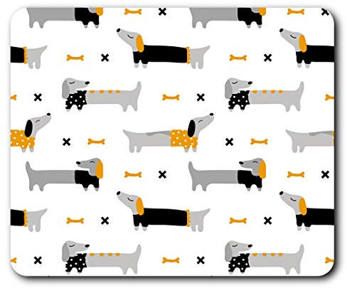 Dachshund Sausage Dog Drawings Mouse Mat Pad Computer PC Laptop Gaming Office Home Desk Accessory Gadget 21806