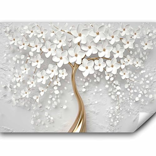 murando - Fototapete Vlies Blumen Magnolien, 300x210 cm, Schlafzimmer | Full HD Druck, 3D-Effekt, lichtbeständige Farben, ideal fürs Wohn- oder Schlafzimmer, schnelle Montage, lichtbeständig, edel