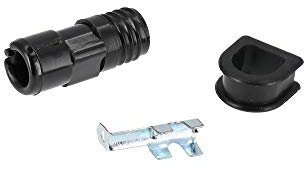 Set: Hochspannungsdurchführung, mit Gummi und Verbindungsblech - Simson S50, KR51/1 Schwalbe, SR4-1 Spatz, SR4-2 Star, SR1, SR2, KR50