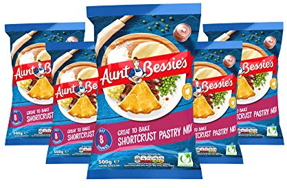 Aunt Bessies Short Crust Pastry Mix 500g, Pastry Mix for Pie 500g, Pack of 6