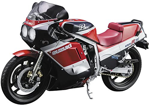 Hasegawa - 1/12 Suzuki GSX R750 G, rot/blau - Plastik-Modellbau - Maßstab: 1:12