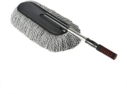 Gyj&mmm Plumeau Poussiere Poignée télescopique Amovible de Lavage de Lavage de Voiture en Microfibre, plumeur à Plumes for la Maison, Le Bureau et la Voiture Attrape Poussiere (Color : B)