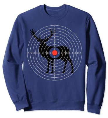 Bogenschießen Bulls Eye Zielscheibe Jäger Hirsch Schleife Jagd Geschenk Sweatshirt