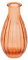 Talking Tables Orange Glass Bud Vase for Flowers | Small Ribbed Narrow Necked Bottles for Autumn Home Décor, Arrangements, Wedding Centrepieces for Table Decorations, Windowsill, One Size