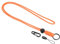 PATIKIL Paracord Lanyard 20.5 Inch, Necklace Keychain Cord Metal Clasp Hook Ring Strap for Keys Whistle ID Card Badge Holder, Orange