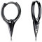 Spike 925 Sterling Silber Schwarzer Hoop Ohrringe - Männer Schwert Dolch Dangle Drop Hypoallergen Gothic Cross für Frauen