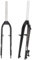 Forcella Rigida da 26 27,5 MTB 1-1/8 Senza Filettatura Tubo Dritto QR 9X100mm Freno A Disco/V Lega di Alluminio Mountain Bike Forcelle Anteriore (Color : Gray+White, Size : 26)